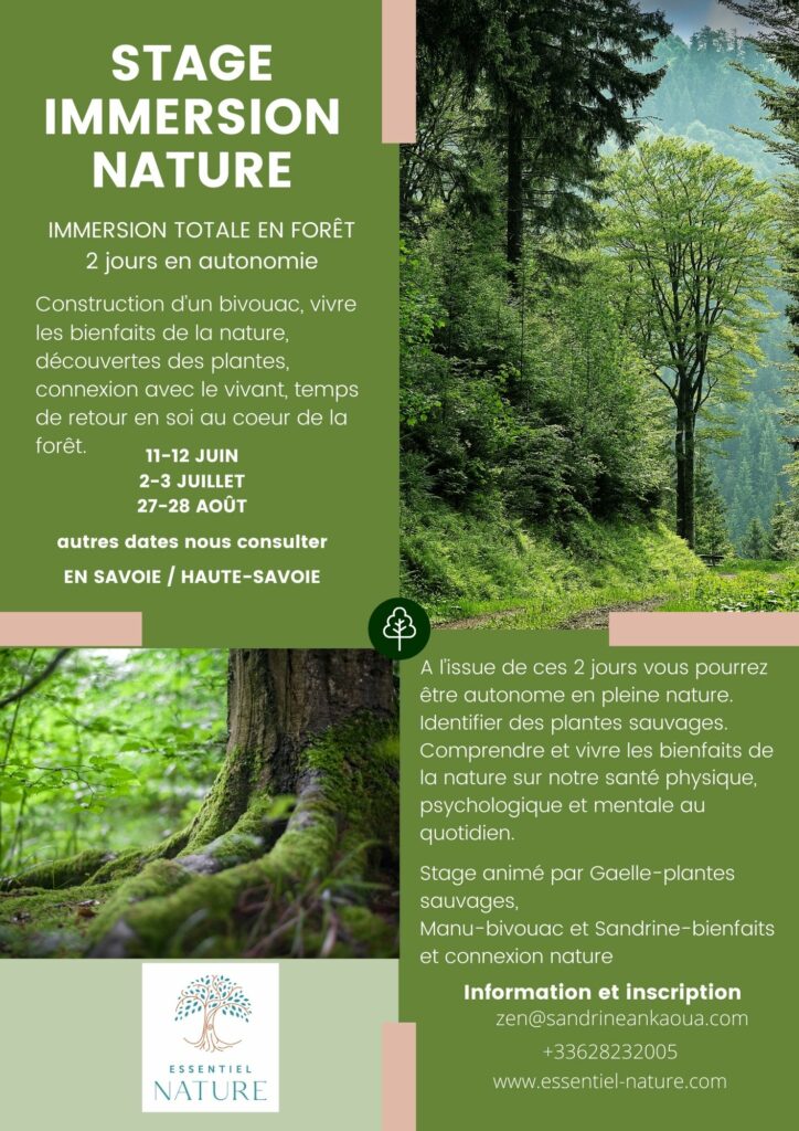 Stage Immersion nature été 2022